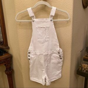 HUDSON Kids Girls White Overall Denim Shorts Size XL